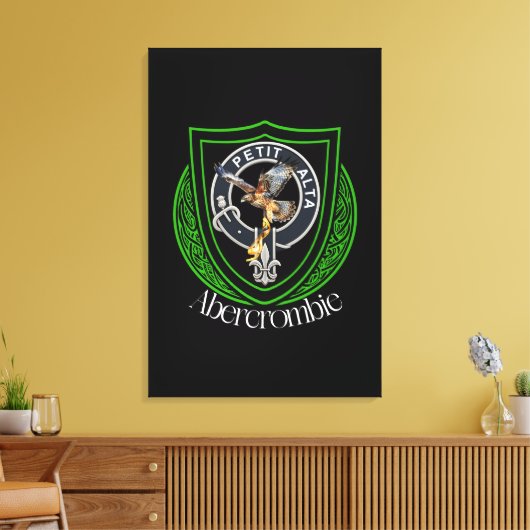Abercrombie Scottish Clan Crest キャンバスプリント (インサイチュ (リビング))