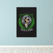 Abercrombie Scottish Clan Crest キャンバスプリント (インサイチュ (ウッドフロア))