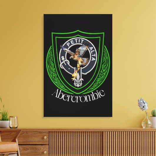 Abercrombie Scottish Clan Crest キャンバスプリント (インサイチュ (リビング))