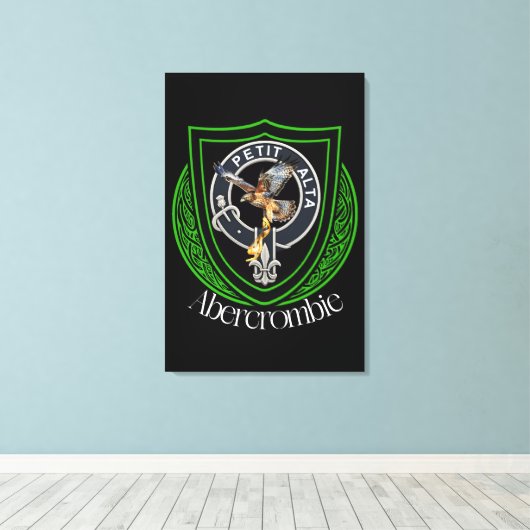 Abercrombie Scottish Clan Crest キャンバスプリント (インサイチュ (ウッドフロア))