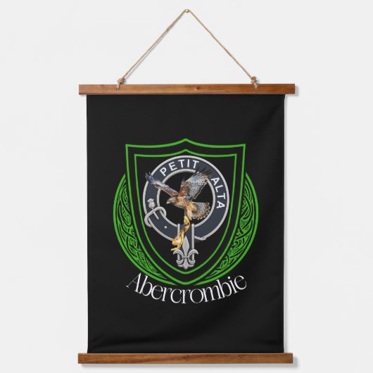 Abercrombie Scottish Clan Crest 吊り下げ型タペストリー (正面)