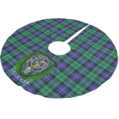 Abercrombie Scottish Clan Tartan and Crest ブラッシュドポリエステルツリースカート (アングル)