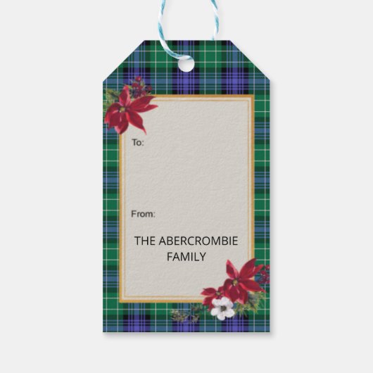 Abercrombie Scottish Clan Tartan & Crest ギフトタグ (裏面)