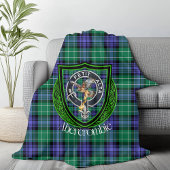 Abercrombie Scottish Clan Tartan Crest フリースブランケット