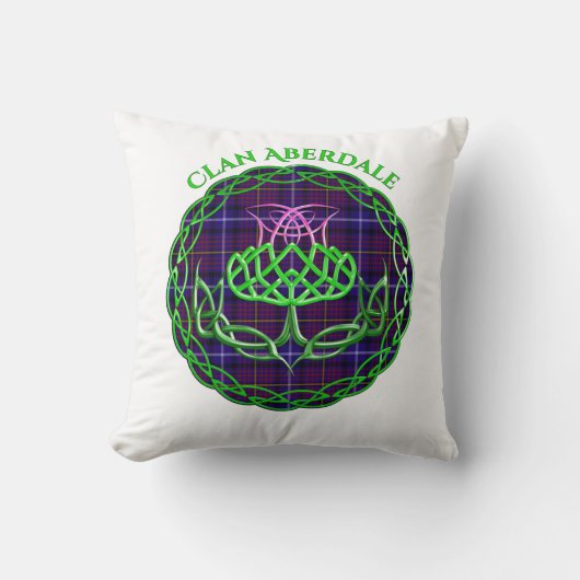 Aberdale Scottish Tartan Celtic Thistle クッション (正面)