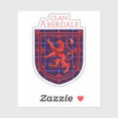 Aberdale Tartan Scottish Plaid Lion Rampant シール (シート)