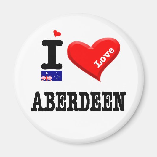 ABERDEEN - I Love マグネット (正面)
