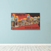 Aberdeen, South Dakota – 大きな文字のシーン キャンバスプリント (インサイチュ (ウッドフロア))