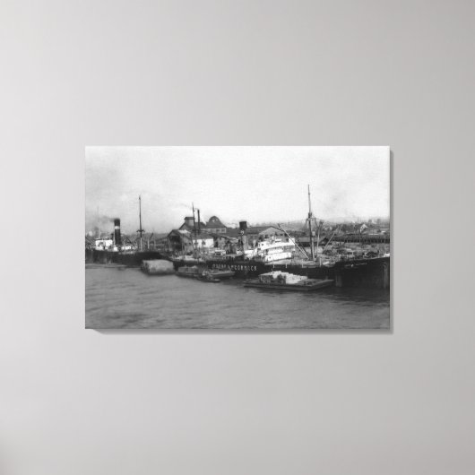 Aberdeen, WA – 水辺と送料一覧 キャンバスプリント (正面)