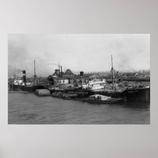 Aberdeen, WA – 水辺と送料一覧 ポスター (正面)