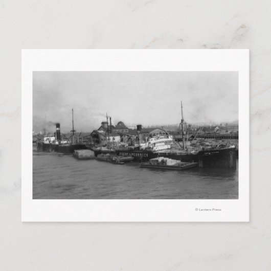 Aberdeen, WA – 水辺と送料一覧 ポストカード (正面)