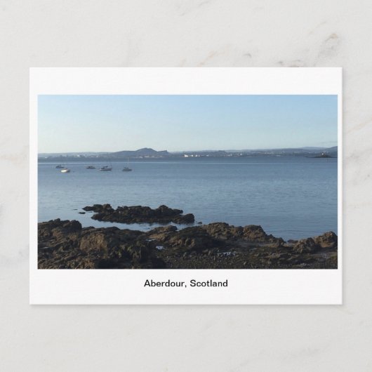 Aberdour, Scotland – 水と岩 ポストカード (正面)