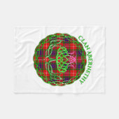 Abernethy Scottish Tartan Celtic Thistle フリースブランケット (正面(横))