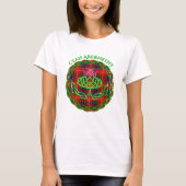 Abernethy Scottish Tartan Celtic Thistle Tシャツ (正面)