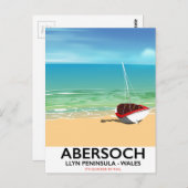 Abersoch, Llyn Peninsula Walesホリデーポスター ポストカード (正面/裏面)