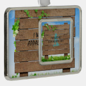 ABHのアパラチア山脈の道のハイカー シルバープレートフレームオーナメント (右)