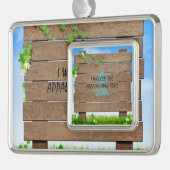 ABHのアパラチア山脈の道のハイカー シルバープレートフレームオーナメント (左)