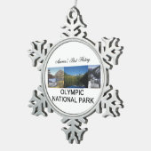 ABHのオリンピック国立公園 スノーフレークピューターオーナメント (右)