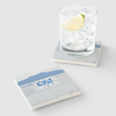 ABHの白の砂 ストーンコースター (横)