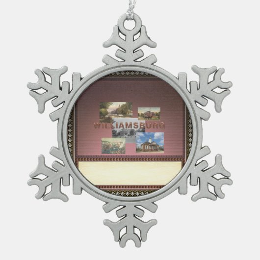 ABHウィリアムズバーグ スノーフレークピューターオーナメント (正面)