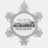 ABHエリス島 スノーフレークピューターオーナメント (正面)