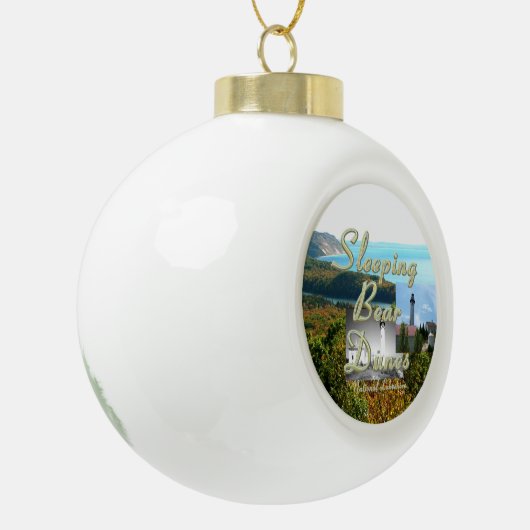 ABHスリーピングベアデュネス セラミックボールオーナメント (左)