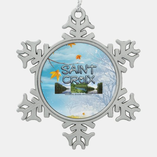 ABHセントクロワNR スノーフレークピューターオーナメント (正面)