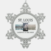 ABHセントルイスの出入口 スノーフレークピューターオーナメント (正面)