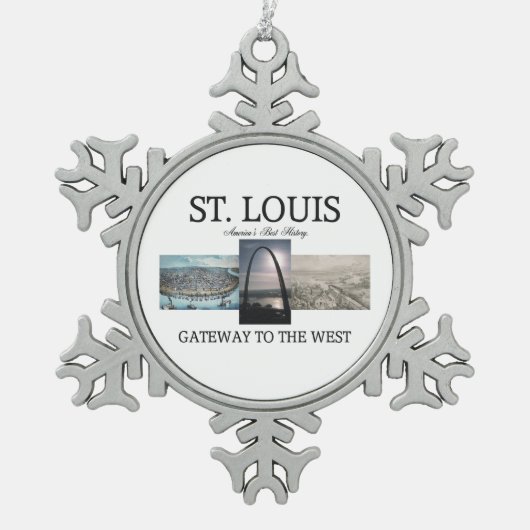 ABHセントルイスの出入口 スノーフレークピューターオーナメント (正面)