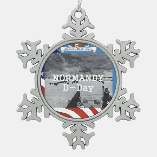 ABHノルマンディー スノーフレークピューターオーナメント (正面)