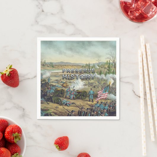 ABH内戦の戦場の保全 スタンダードカクテルナプキン (インサイチュ)