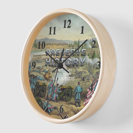 ABH内戦の戦場の保全 壁時計 (傾斜)