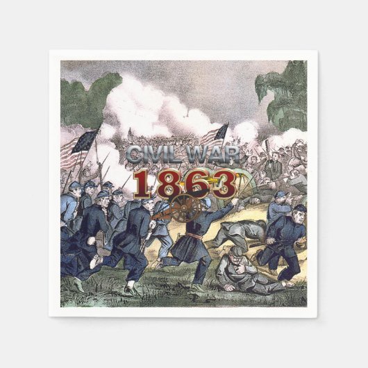 ABH南北戦争1863ナプキンス スタンダードカクテルナプキン (正面)