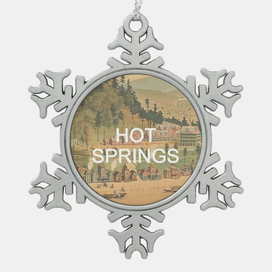 ABH Hot Springs スノーフレークピューターオーナメント (正面)
