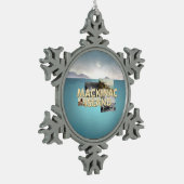 ABH Mackinacの島 スノーフレークピューターオーナメント (左)