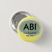 "ABI私の生命"にボタン触れました 缶バッジ (正面&裏面)
