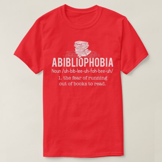 Abibliohbiaの本読虫の読者の贈り物 Tシャツ (デザイン正面)