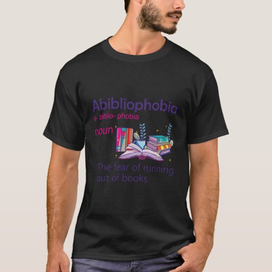 Abibliohbia定義読のおたくブックギーク Tシャツ (正面)