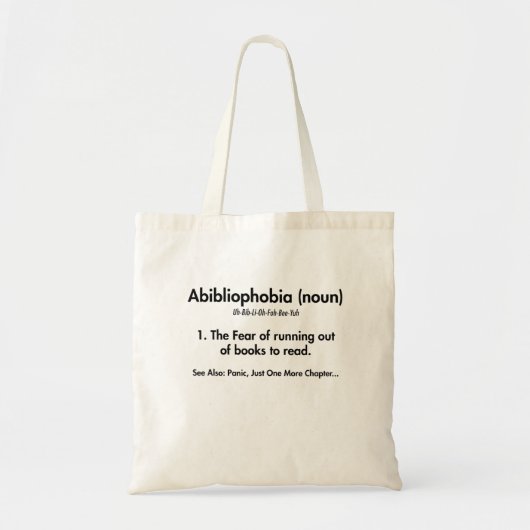 Abibliohbia Tシャツ本おもしろい恋人の定義 トートバッグ (正面)