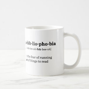Abibliophobiaの定義および発音 コーヒーマグカップ