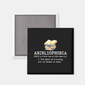 Abibliophobia（本嫌いの恐怖）の定義が面白い 読書好きな本の虫 マグネット (正面/裏面)