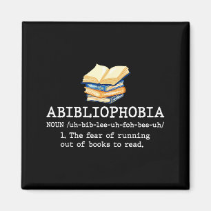 Abibliophobia(本嫌いの恐怖)の定義が面白い 読書好きな本の虫 マグネット