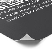 Abibliophobia - Funny Reading Bookworm Reader Gift ポスター (角)