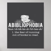Abibliophobia - Funny Reading Bookworm Reader Gift ポスター (正面)
