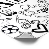 'ABIGAIL'カラーIT-YOURSELFアウトラインデザイン ポスター (角)