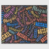 ABIGAIL名文字デザイン – 背景の変更 ラッピングペーパー (フラット)