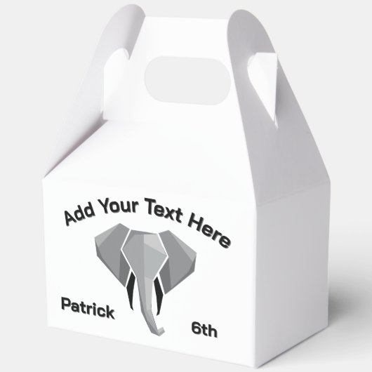 ABIGAIL – 象の頭部年齢名文字 フェイバーボックス (正面)