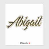 Abigail black gold Lettering Aufkleber Sticker シール (シート)