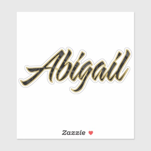 Abigail black gold Lettering Aufkleber Sticker シール (シート)