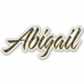 Abigail black gold Lettering Aufkleber Sticker シール (正面)